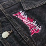 THRASHER 40 YEARS FLAME DENIM VEST BLACK