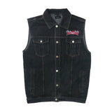 THRASHER 40 YEARS FLAME DENIM VEST BLACK