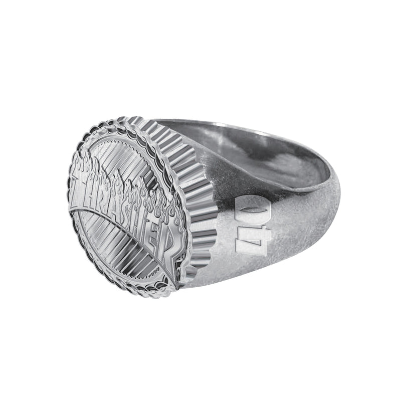 THRASHER 40 YEARS FLAME RING SILVER