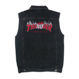 THRASHER 40 YEARS FLAME DENIM VEST BLACK