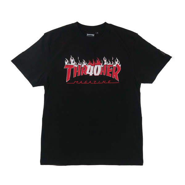 THRASHER 40 YEARS FLAME S/S T-SHIRT BLACK