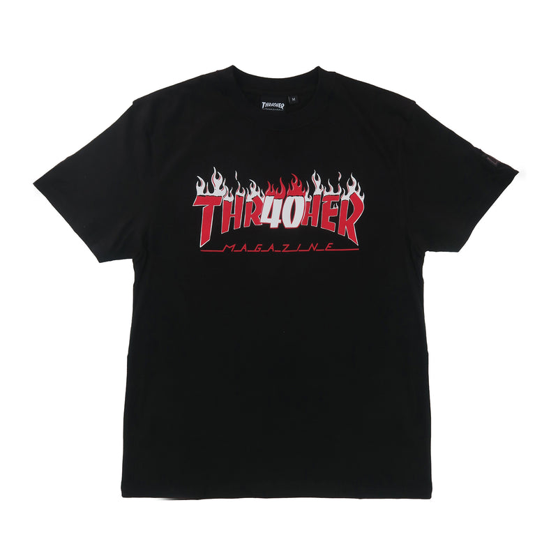 THRASHER 40 YEARS FLAME S/S T-SHIRT BLACK