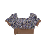 SETSETSET POPING KNIT CROP TOP PURPLE