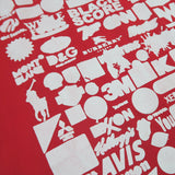 BLACK SCORE LOGO SIL T-SHIRT RED