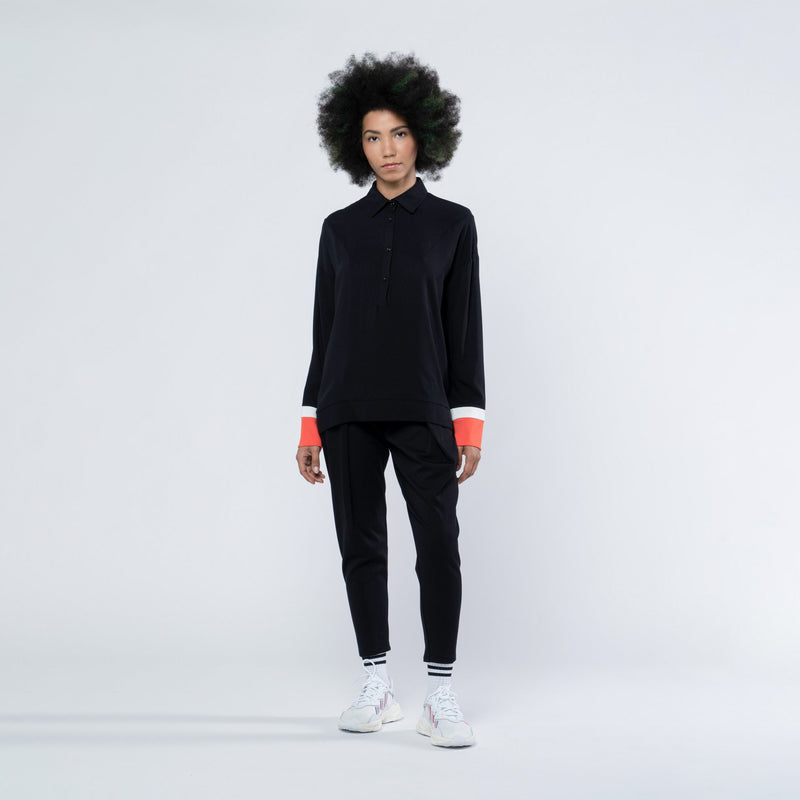 LAU TINA POLO SHIRT BLACK