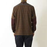 WHITE MOUNTAINEERING GLEN CHECK CARPENTOR SHIRT CAMEL