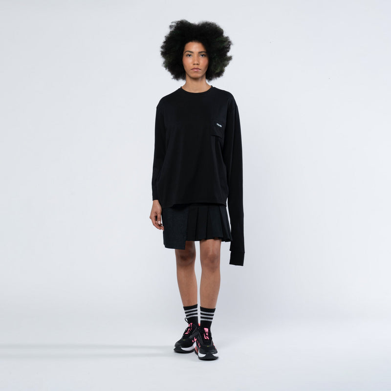 LAU MARCEL LONG SLEEVE TEE BLACK