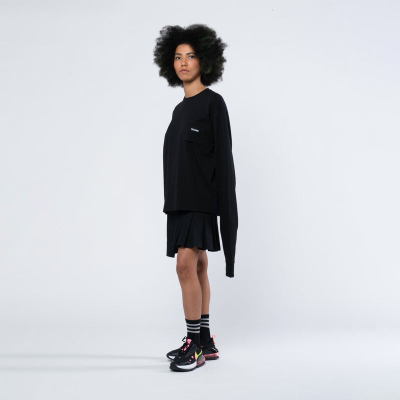 LAU MARCEL LONG SLEEVE TEE BLACK