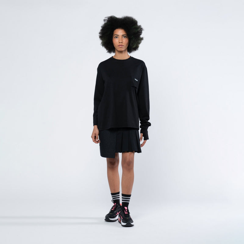LAU MARCEL LONG SLEEVE TEE BLACK