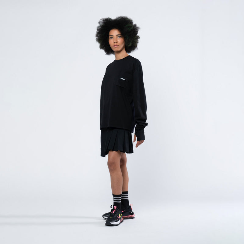 LAU MARCEL LONG SLEEVE TEE BLACK