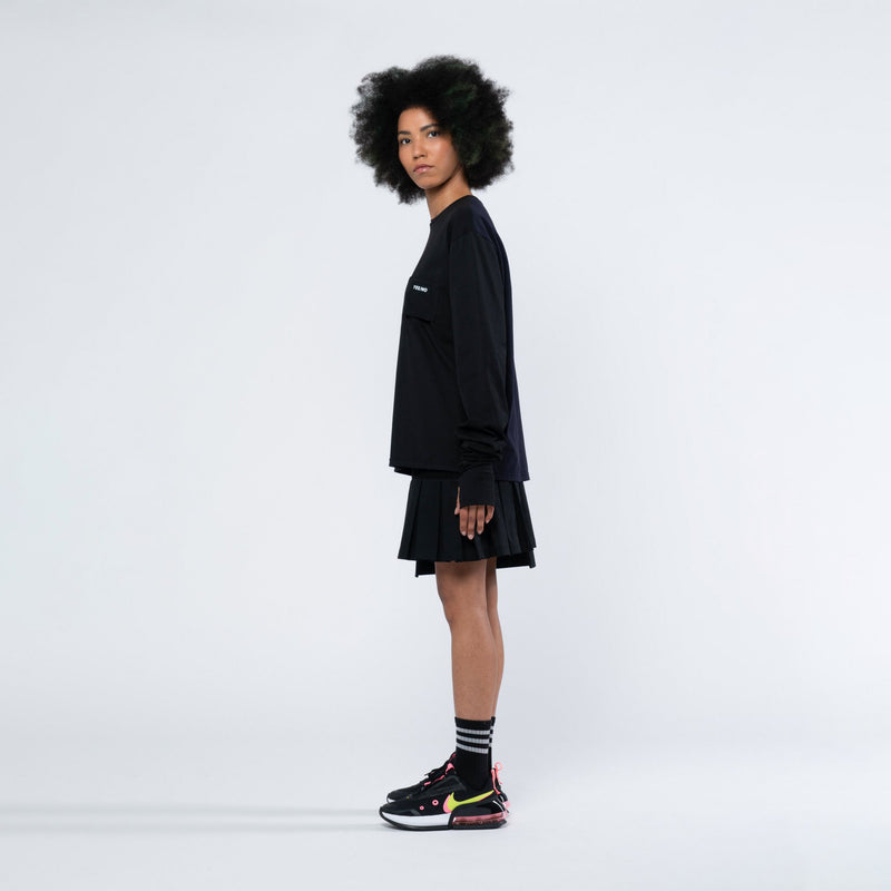 LAU MARCEL LONG SLEEVE TEE BLACK