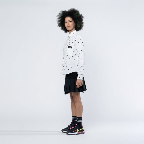 LAU PIERO SHIRT WHITE BLACK POIS
