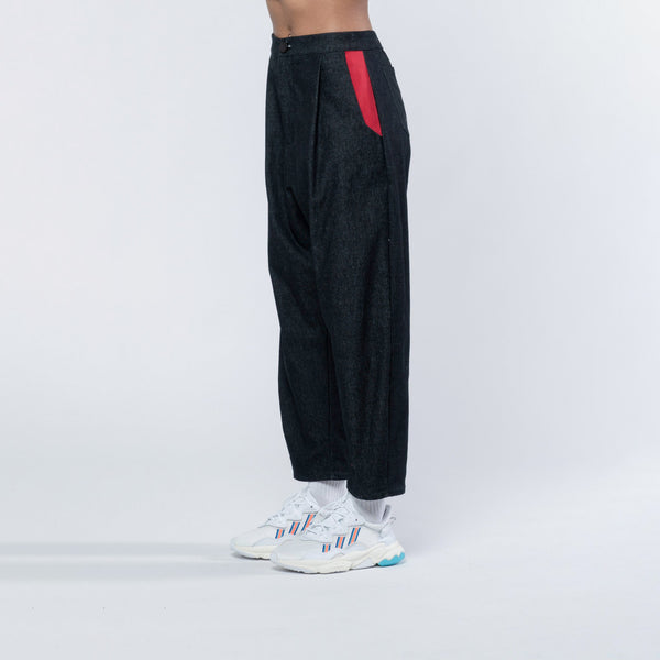 LAU DADA TROUSERS BLACK RED YELLOW