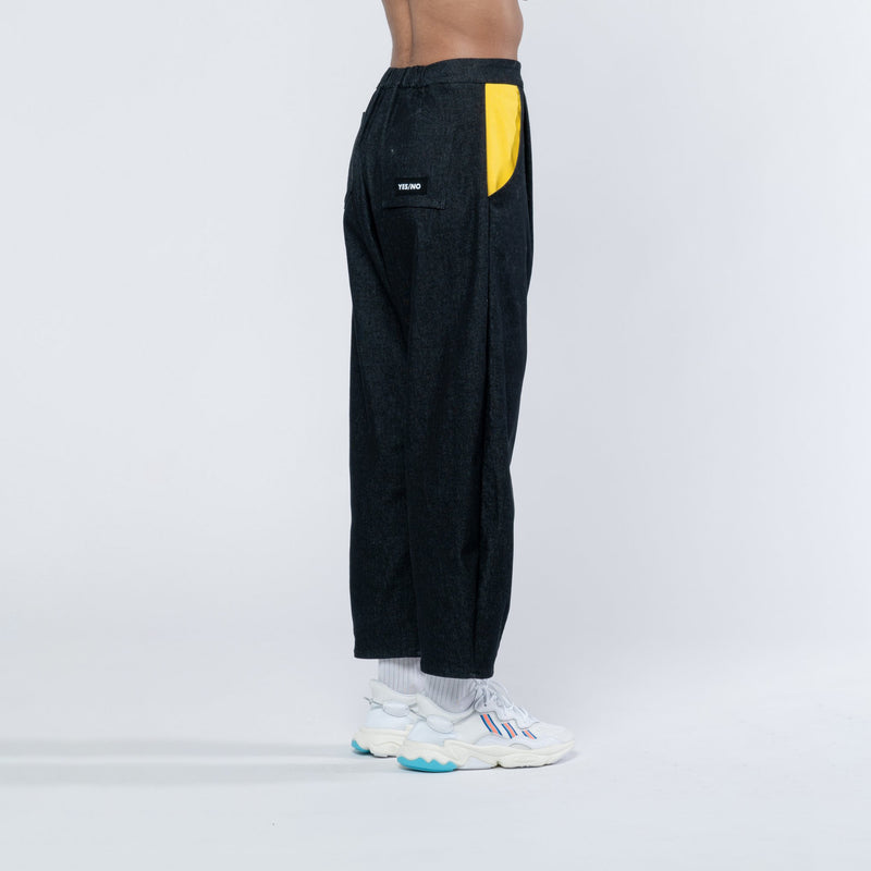 LAU DADA TROUSERS BLACK RED YELLOW