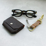 DIARGE BRASS & LEATHER BOTTLE KEYRING NATURAL