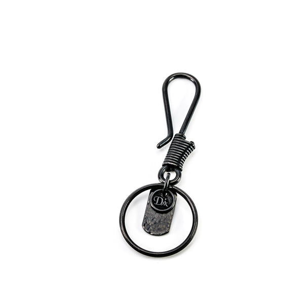 DIARGE HOOK CHASING PLATE KEYRING BLACK