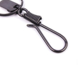 DIARGE HOOK CHASING PLATE KEYRING BLACK