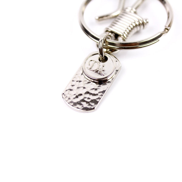 DIARGE HOOK CHASING PLATE KEYRING SILVER