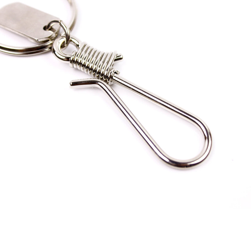 DIARGE HOOK CHASING PLATE KEYRING SILVER
