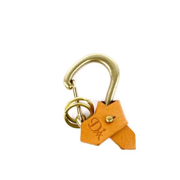 DIARGE KARABINER RIBBON KEYRING CAMEL