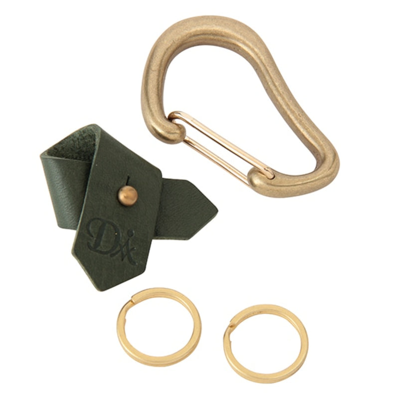 DIARGE KARABINER RIBBON KEYRING GREEN