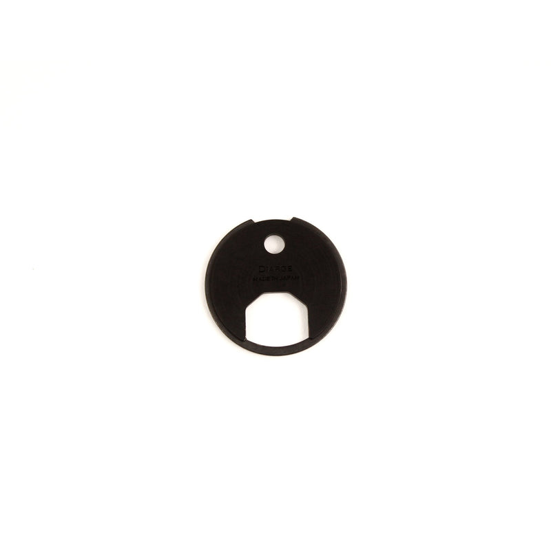 DIARGE BRASS CIRCLE KEYRING BLACK