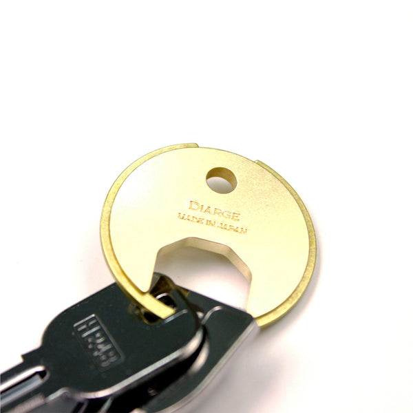 DIARGE BRASS CIRCLE KEYRING GOLD