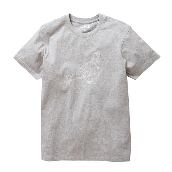 STAPLE CHAINSTITCH PIGEON TEE HEATHER GREY