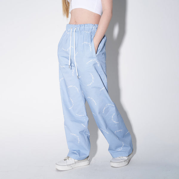 SSERPE TAKE IT EASY COTTON BANDING PANTS SKY BLUE
