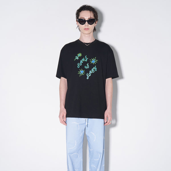 SSERPE TAKE IT EASY HALF SLEEVE TEE BLACK