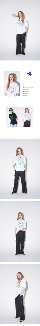 SSERPE TAKE IT EASY HALF SLEEVE TEE WHITE