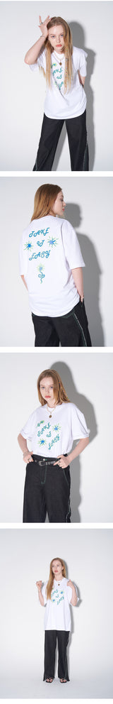 SSERPE TAKE IT EASY HALF SLEEVE TEE WHITE