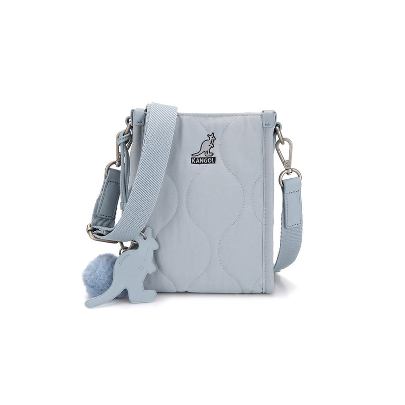 KANGOL QUILT II SMALL CROSS BAG BLUE