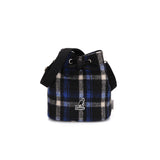 KANGOL CHECKER II BUCKET BAG NAVY