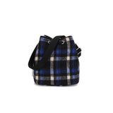 KANGOL CHECKER II BUCKET BAG NAVY