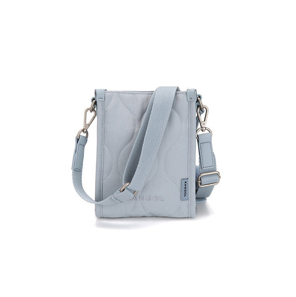 KANGOL QUILT II SMALL CROSS BAG BLUE