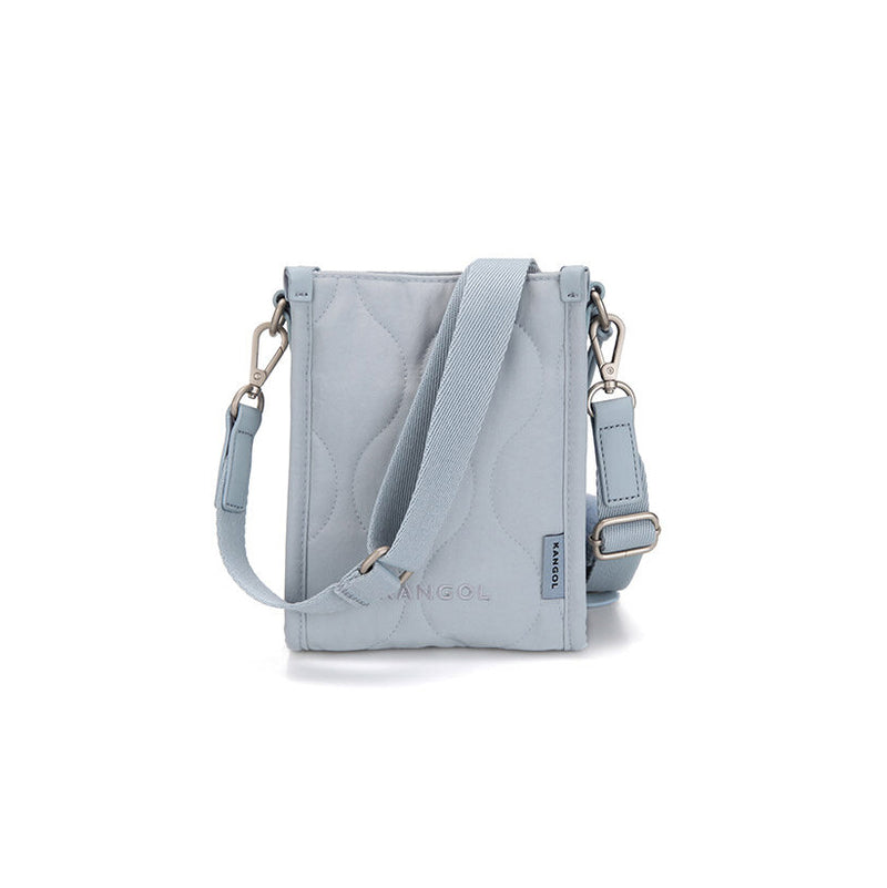 KANGOL QUILT II SMALL CROSS BAG BLUE