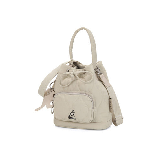 KANGOL QUILT II BUCKET BAG BEIGE