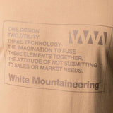 WHITE MOUNTAINEERING LABEL PRINTED T-SHIRT BEIGE