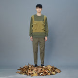 WEAVISM 13E0412 ANTI-PILLING TOP MIST GREEN