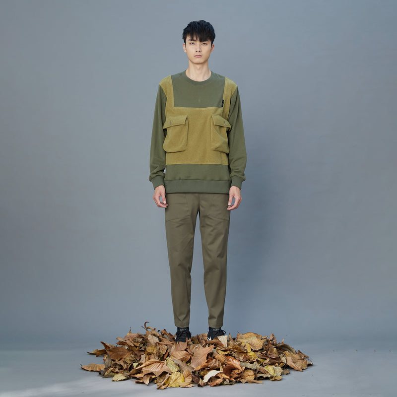 WEAVISM 13E0412 ANTI-PILLING TOP MIST GREEN