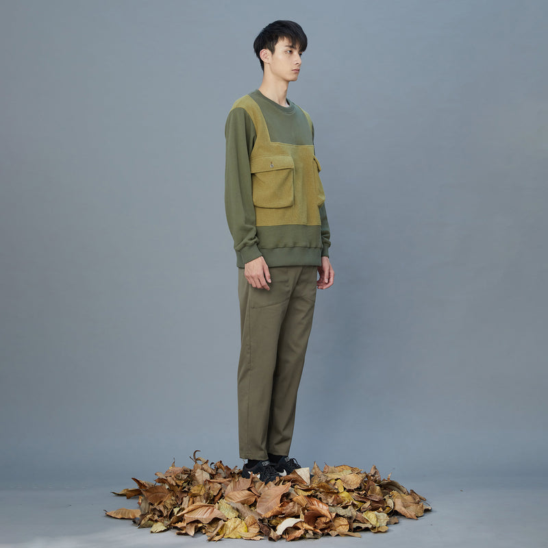 WEAVISM 13E0412 ANTI-PILLING TOP MIST GREEN