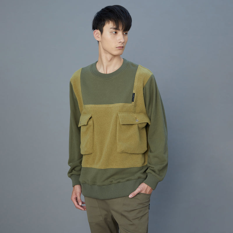 WEAVISM 13E0412 ANTI-PILLING TOP MIST GREEN