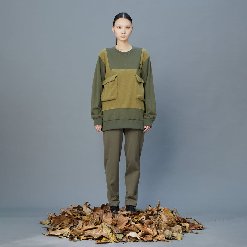WEAVISM 13E0412 ANTI-PILLING TOP MIST GREEN
