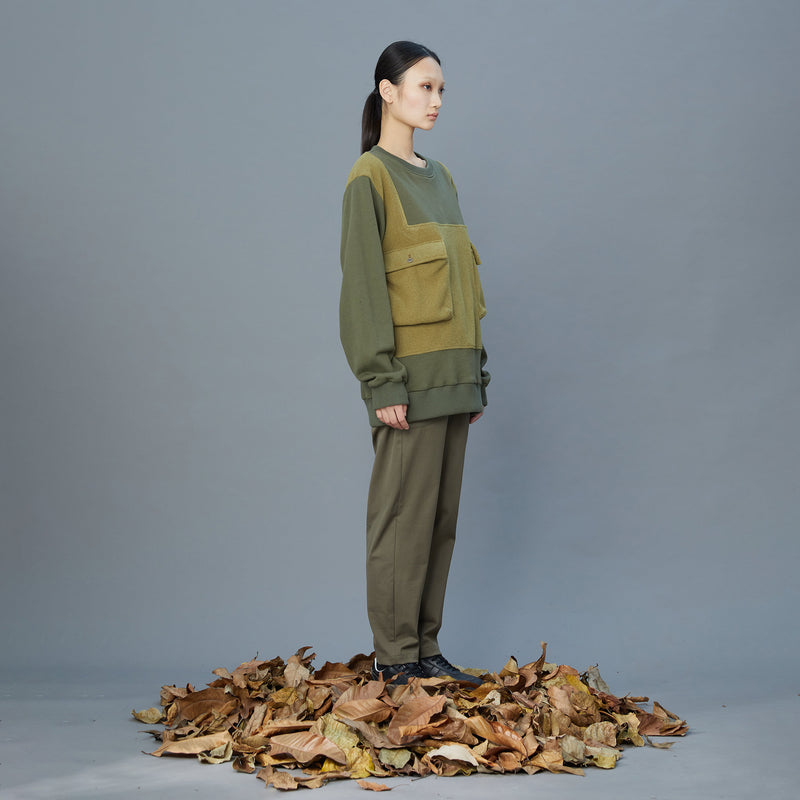 WEAVISM 13E0412 ANTI-PILLING TOP MIST GREEN