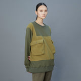 WEAVISM 13E0412 ANTI-PILLING TOP MIST GREEN