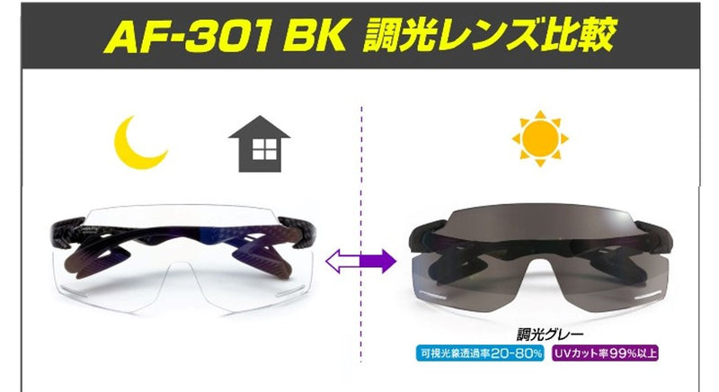 AIRFLY AF-301 C-33BK PHOTOCHROMIC SUNGLASSES CARBON