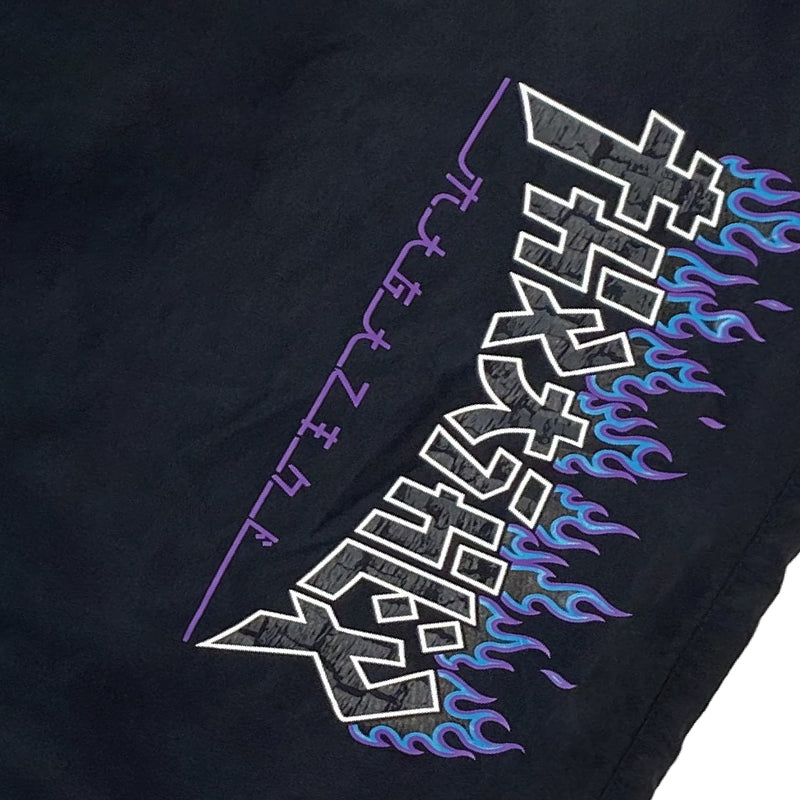 THRASHER GODZILLA CHARRED NYLON PANTS BLACK