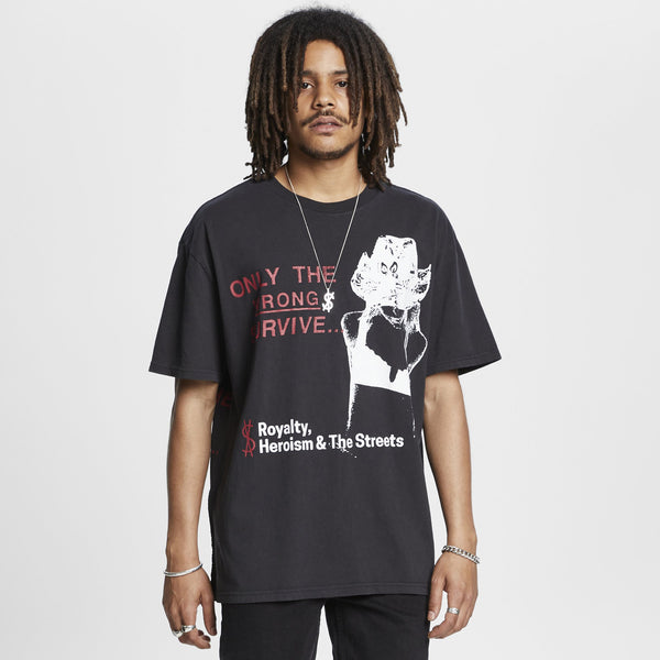 KSUBI SURVIVE BIGGIE SS TEE JET BLACK