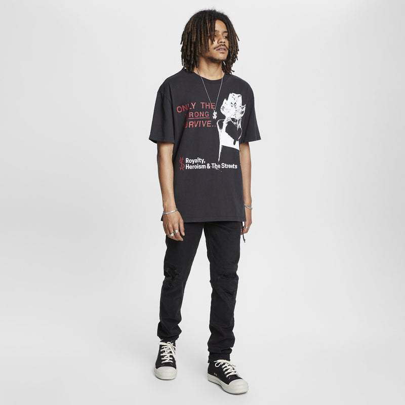 KSUBI SURVIVE BIGGIE SS TEE JET BLACK